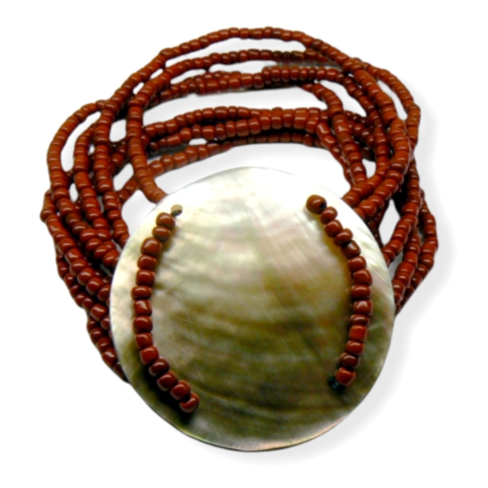 Multi Strands MOP Round Stretch BRACELET - Picture 3 of 5